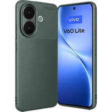Akıllı Bayi Vivo V60 Lite Auto Focus Karbon Kapak - Koyu Yeşil Aby