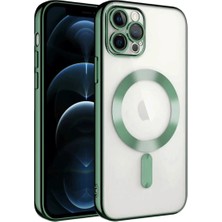Akıllı Bayi Apple iPhone 13 Pro Kılıf Kross Magneticsafe Kapak - Koyu Yeşil Aby