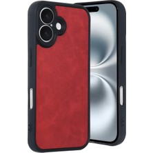 Aydogan's Ayd Apple iPhone 16 Kılıf Aras Deri Kapak - Kırmızı