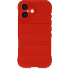 Akıllı Bayi Apple iPhone 16 Kılıf Optimum Silikon - Kırmızı Aby