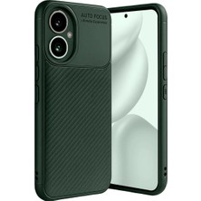 Akıllı Bayi Honor 400 Kılıf Auto Focus Karbon Kapak - Koyu Yeşil Aby