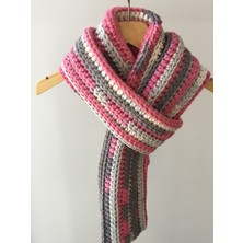 Mora Knit El Örgüsü % 49 Yün Özel Iplik Unisex Atkı