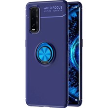 Aydogan's Ayd Oppo Find X2 Kılıf Range Yüzüklü Silikon - Mavi