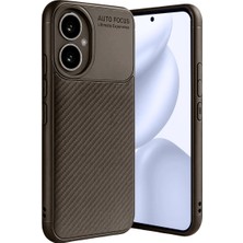 Akıllı Bayi Honor 400 Kılıf Auto Focus Karbon Kapak - Kahverengi Aby