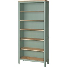 IKEA Modern Yeşil Kitaplık 90X197 cm - Salon Çalışma Odası Kaliteli Dolap - Şık Depolama