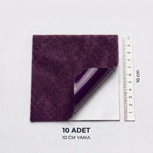 Halfart Kendinden Yapışkanlı Alcantara Tamir Yaması 10X10 cm 10 Adet Süet Kumaş Deri Koltuk Araba Onarım Yaması