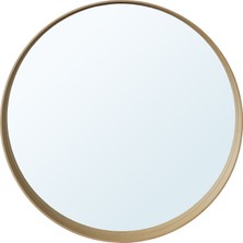 IKEA Modern Kahverengi Yuvarlak Duvar Aynası 80 cm cm - Duvar/salon Dekoratif Ayna - Şık Modern Tasarım