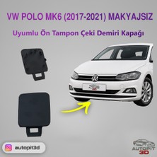 AutoPit 3D Volkswagen Polo Mk6 (2017–2021) Makyajsız Uyumlu Ön Tampon Çeki Demiri Kapağı
