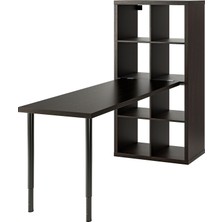 IKEA Modern Siyah Kitaplık  cm - Salon Çalışma Odası Kaliteli Dolap - Şık Depolama