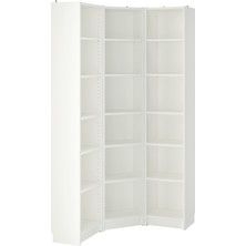 IKEA Modern Beyaz Kitaplık 95X28X202 cm - Salon Çalışma Odası Kaliteli Dolap - Şık Depolama