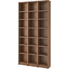 IKEA Modern Kahverengi Kitaplık 120X28X237 cm - Salon Çalışma Odası Kaliteli Dolap - Şık Depolama