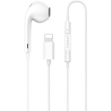 TeknoKapsül Earldom E72L Tek Kulak Için Lightning Bt 5.0 Kablolu Kulaklık - Beyaz