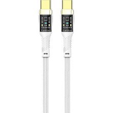 TeknoKapsül Earldom EC-179CC 1m 100W Type-C To Type-C Hızlı Şarj Kablosu - Beyaz