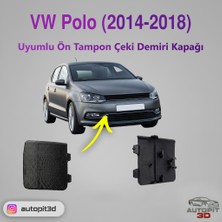 AutoPit 3D Volkswagen Polo (2014–2018) Uyumlu Ön Tampon Çeki Demiri Kapağı
