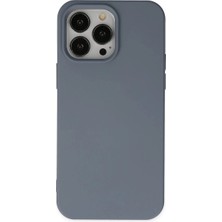 Küçük Hazine Apple iPhone 15 Pro Max Kılıf Nano Içi Kadife Silikon - Gri