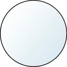 IKEA Modern Siyah Yuvarlak Duvar Aynası 50 cm cm - Duvar/salon Dekoratif Ayna - Şık Modern Tasarım