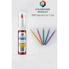 Colorguard Renault Nnp Alev Kırmızı 1. Kat Rötuş Boyası ve 5'li Rötuş Çubuğu Hassas Uygulama Seti