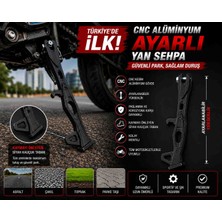 Vogs Yan Ayak Yan Sehpa Dayanıklı Cnc Kesim Alüminyum Gövde Sport Sehpa Siyah