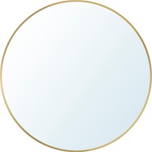 IKEA Modern Altın Yuvarlak Duvar Aynası 50 cm cm - Duvar/salon Dekoratif Ayna - Şık Modern Tasarım