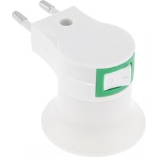 Powermaster PM-15915 E27 Gece Lambası Duy Fişli Açma/kapama Anahtarlı (Priz Tipi)