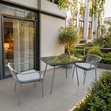 Stratecht Mini Bistro Masa ve Sandalye Seti Balkon, Bahçe, Teras ve Iç Mekân Kullanımına Uygun