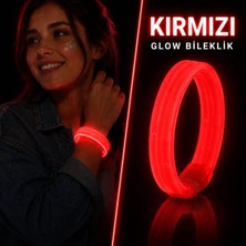 Uslucan Alışveriş Kırmızı Kalın Glow Bileklik – Kırılarak Yanan Parti ve Festival Bilekliği