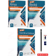 9.sınıf Kimya-Biyoloji-Türk Dili ve Edebiyatı Soru Bankası 3 Kitap Set Kalem Seti Hediyeli