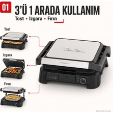Tefal 2000 W Güçlü 3’ü 1 Arada Elektrikli Tost Makinesi, 6 Dilim Kapasitesi, 180° Açılan Barbekü Alanı ve Üç Kademeli Isı Ayarı + Tartı