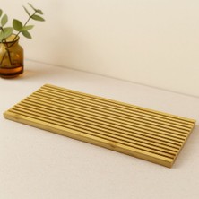 sbodurhome Çift Taraflı Ahşap Bambu Sunum Tepsisi 17X39 cm