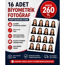 Tanex 16'lı Biyometrik Fotoğraf Baskısı 4,5x6 cm | Pasaport, Kimlik, Ehliyet ve Resmi Işlemler
