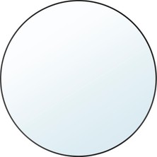 IKEA Modern Siyah Yuvarlak Duvar Aynası 80 cm cm - Duvar/salon Dekoratif Ayna - Şık Modern Tasarım