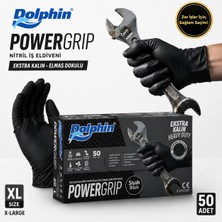 Barışkan Dolphin Nitril Powergrip Ekstra Kalın Elmas Dokulu Iş Eldiveni Xl 50'li Paket