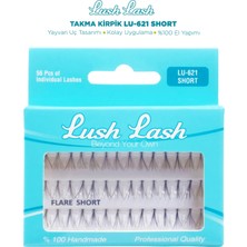 Lush Lash LU-621 Short Tekli Takma Kirpik Kısa Boy %100 El Yapımı Profesyonel Kalite