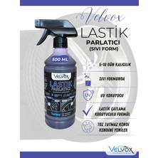 Velvox Lastik Parlatıcı 500 ml (Sıvı Form) | 5-10 Gün Kalıcılık | Süper Parlak Siyah Görünüm | UV Koruma | Antistatik | Çatlama Koruyucu |