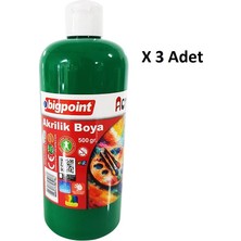 Bigpoint Akrilik Boya 500 Gram Yeşil x 3 Adet