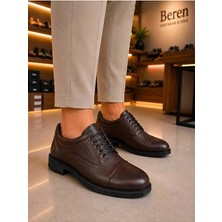 BEREN Erkek Hakiki Deri Klasik Ayakkabı Ortopedik Taban Bağcıklı Günlük Casual Office