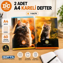 Gıpta Dc Notes  1.kalite Karton Kapak 60 Yp Kareli Defter 2 Adet