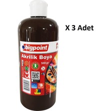 Bigpoint Akrilik Boya 500 Gram Kahverengi x 3 Adet