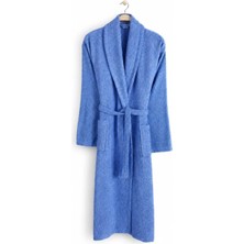 Rozet Tekstil Mavi 3XL Büyük Beden Şalyaka Cepli Bornoz Pamuklu Hamam Sauna Banyo Battal Kadın Erkek Unisex 3xl 4xl Bornoz