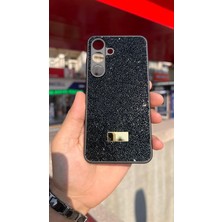 İzel Aksesuar Samsung Galaxy S25 Içi Kadife Taşlı Işıltılı Pırlanta Silikon Kapak Kılıf