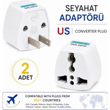 Anktek Universal Seyahat Prizi Çevirici Dönüştürücü Priz 100+ Ülke Prizini 40 Ülkeye Çevirir Us Plug