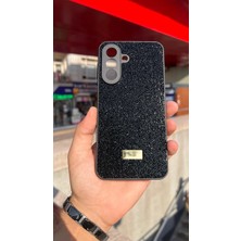 İzel Aksesuar Samsung Galaxy A27 Içi Kadife Taşlı Işıltılı Pırlanta Silikon Kapak Kılıf
