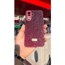 İzel Aksesuar Samsung Galaxy A27 Içi Kadife Taşlı Işıltılı Pırlanta Silikon Kapak Kılıf