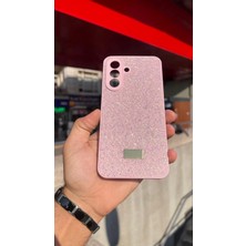 İzel Aksesuar Samsung Galaxy A27 Içi Kadife Taşlı Işıltılı Pırlanta Silikon Kapak Kılıf
