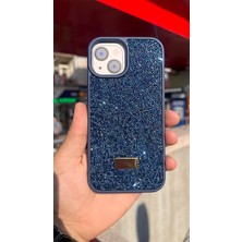 İzel Aksesuar Apple Iphone 13 Içi Kadife Taşlı Işıltılı Pırlanta Silikon Kapak Kılıf