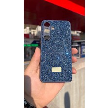 İzel Aksesuar Samsung Galaxy S25 Içi Kadife Taşlı Işıltılı Pırlanta Silikon Kapak Kılıf