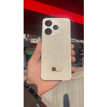 İzel Aksesuar Redmi 13 Içi Kadife Taşlı Işıltılı Pırlanta Silikon Kapak Kılıf