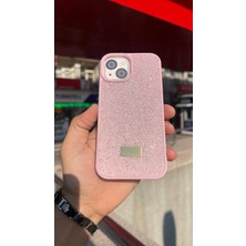 İzel Aksesuar Apple Iphone 13 Içi Kadife Taşlı Işıltılı Pırlanta Silikon Kapak Kılıf