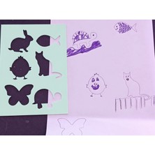 Alvera Hayvan Figürleri Çizim Şablonu – 3D Baskı Çoklu Desen Kalıbı - Mint