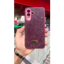 İzel Aksesuar Samsung Galaxy A36 Içi Kadife Taşlı Işıltılı Pırlanta Silikon Kapak Kılıf
